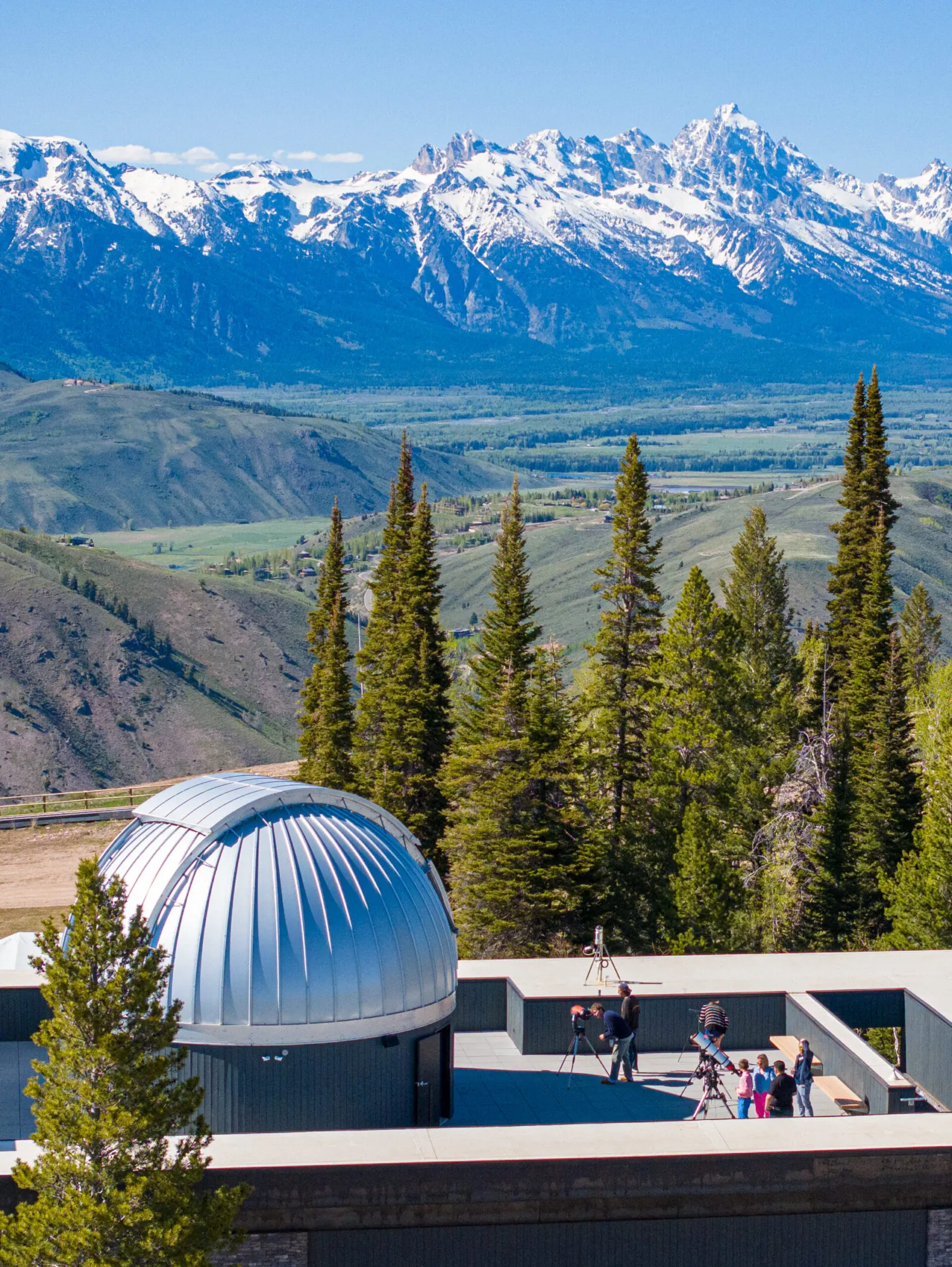 The Observatory on Snow King's summit, the Tetons behind